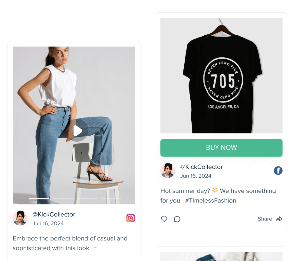 A preview of a Juicer feed widget